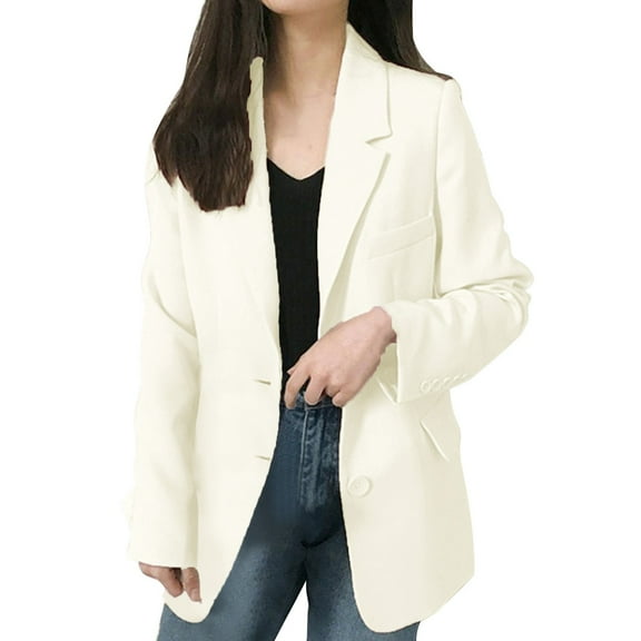 Blazers For Women Spring And Autumn Short Student Small Suit Polyester Spandex Ladies' Coat Suit Jackets Blazers & Sport Coats 1Pc White L Fall Jackets For Women 2025