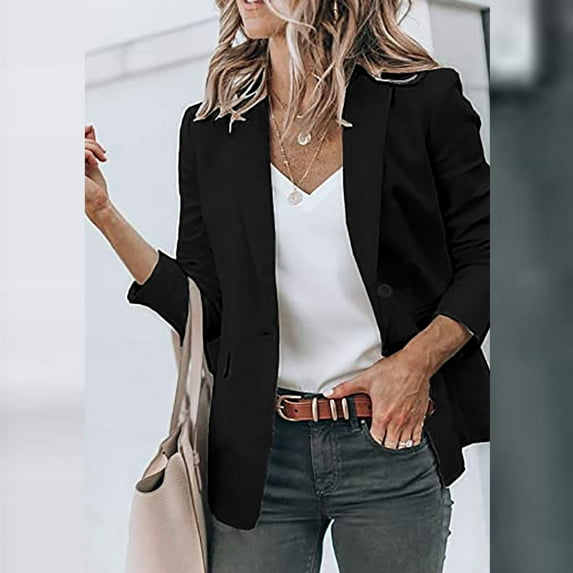 Blazers for Women Business Casual Open Front Long Sleeve Jackets Plus Size Lightweight Work Office Blazer Suits Cardigan