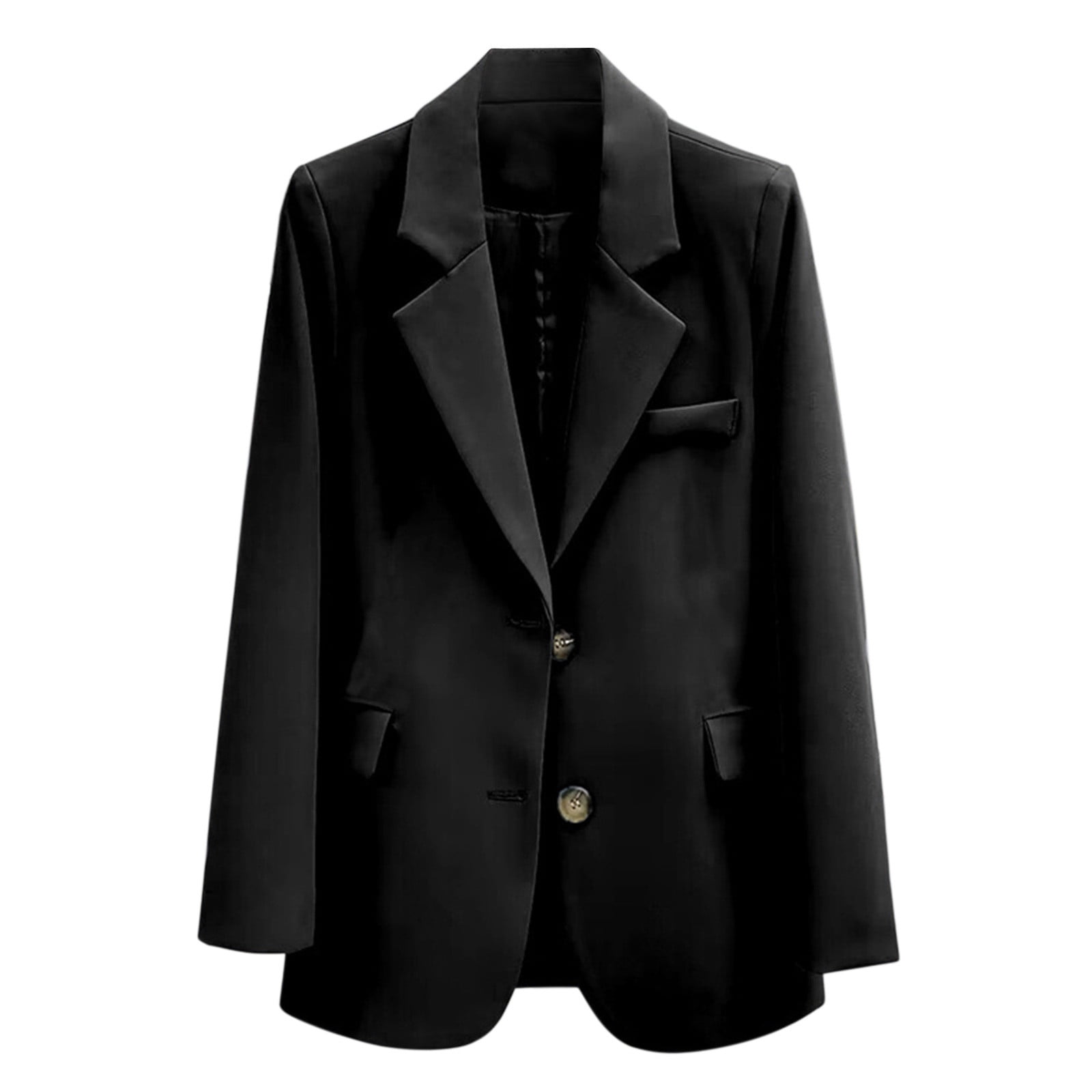 Blazers for Women Casual Lapel Long Sleeve Button Front Suit Jackets