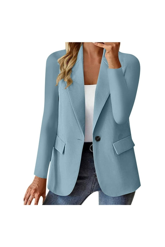 Blazers for Women Casual Oversized Open Front Long Sleeve Jackets Work Office Business Suit Blazer 2026
