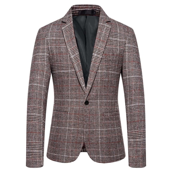 Blazers for Women Clearance Men's Single Breasted Suit Business Casual Suit Wool Suit Coat