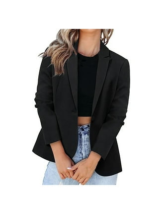 Herrnalise Womens Casual Blazers Open Front Long Sleeve Work