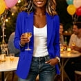 thumbnail image 1 of Blazers for Women Lapel Business Casual Blazers Long Sleeve Plus Size Cropped Work Office Suit Jacket, 1 of 5