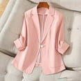 thumbnail image 1 of Blazers for Women Open Front Business Casual Long Sleeve Lapel Cardigan for Women with Pockets Work Office Suit Jacket, 1 of 9