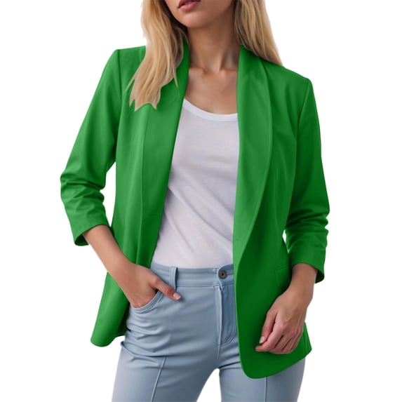 Blazers for Women Open Front Long Sleeve Jacket Office Business Casual Work Lightweight Suit Jackets