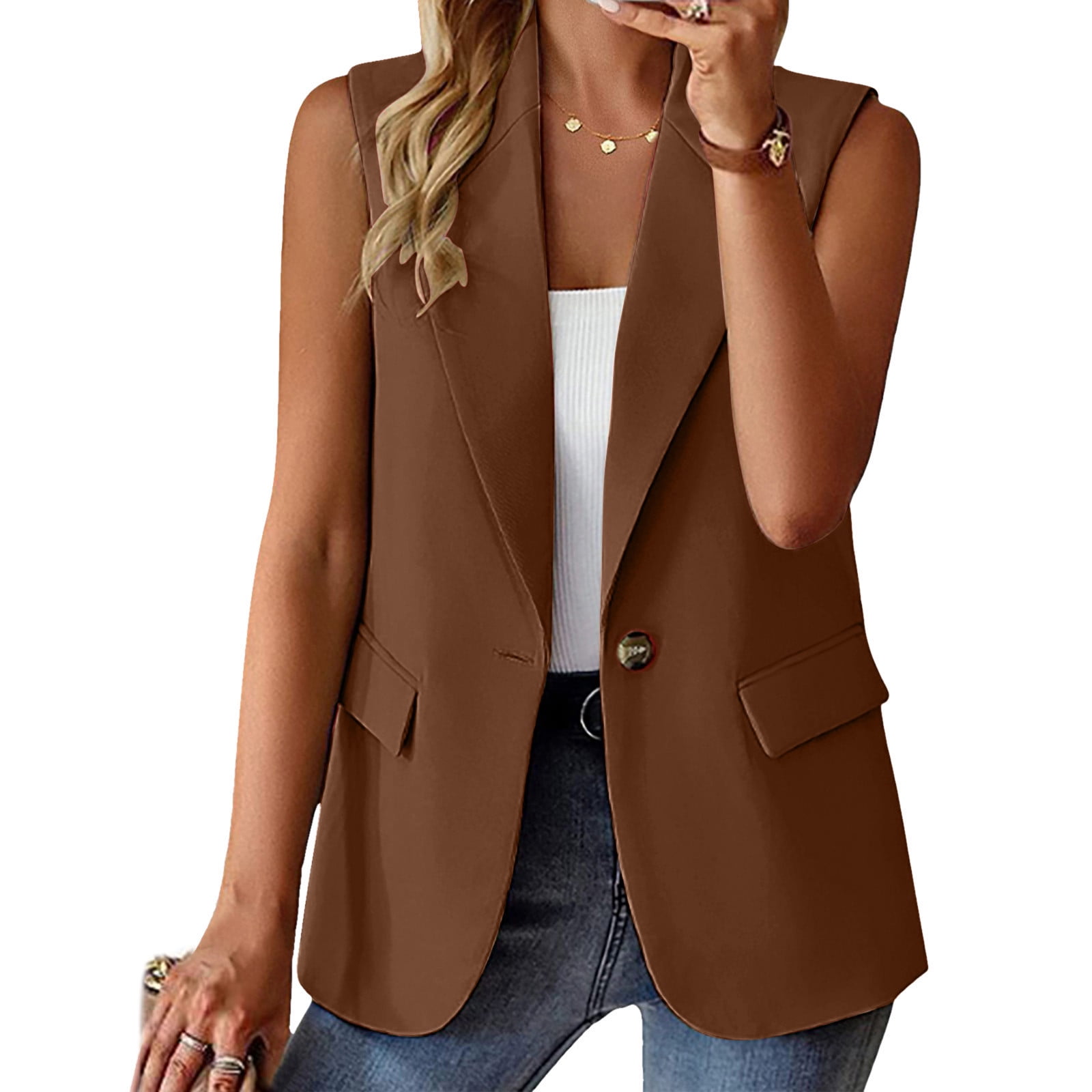 Blazers for Women Simple Womens Business Casual Clothing Autumn Lapel