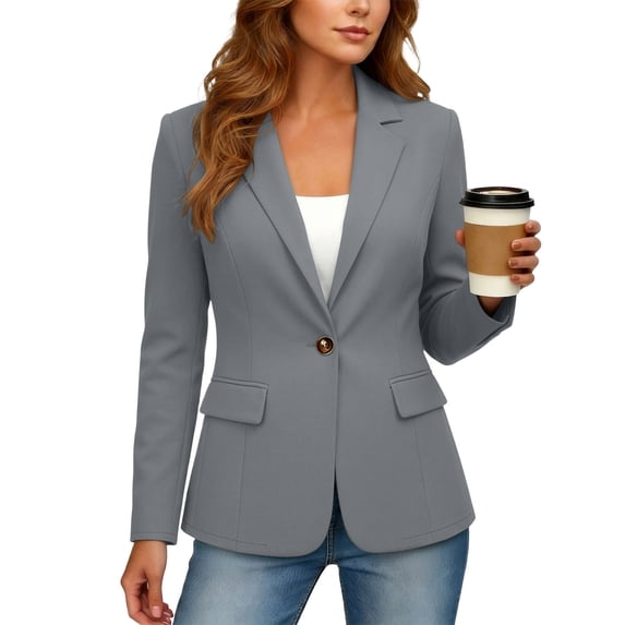 Blazers for Women Suit Jackets Dressy Long Sleeve Blazer Business Casual Work Cardigan Open Front Lapel Suit Jackets with Pockets