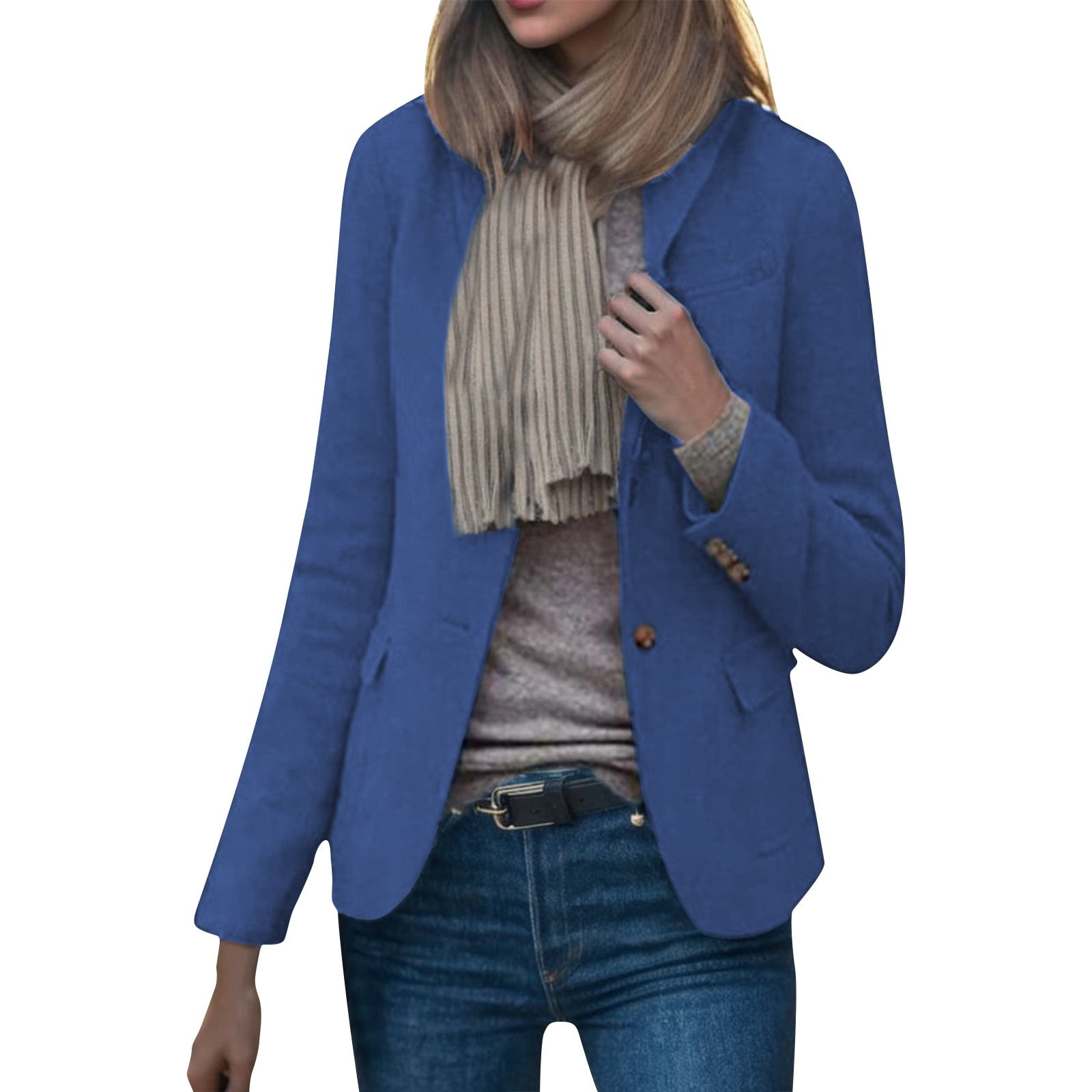 Blazers for Women Woolen Classic Overcoat for Stylish Elegance Office Blazer Jacket