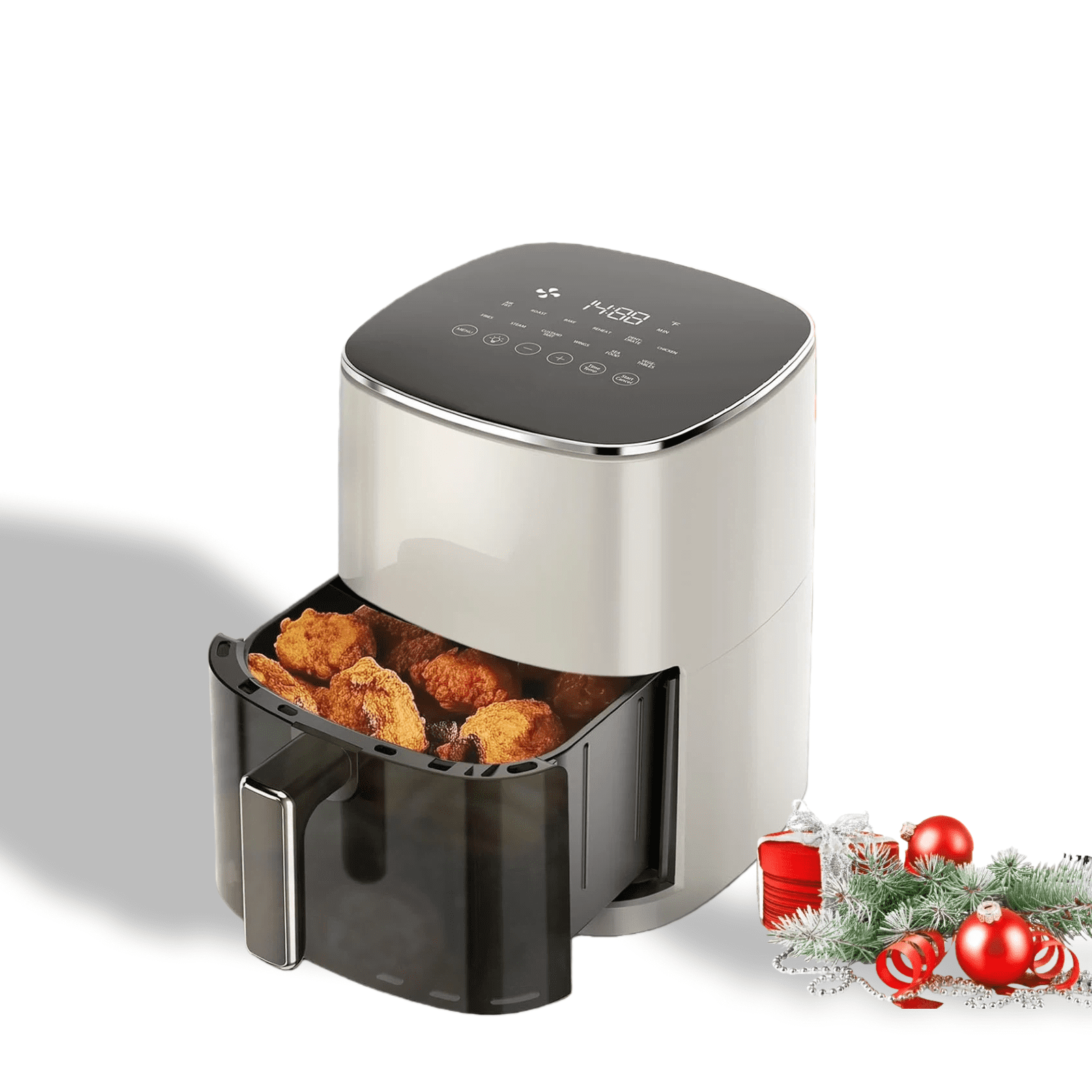 Blazezo 6QT Large Air Fryer with Clear Window, 12-in-1 Digital Air Fryer Oven for Roasting, Baking, Dehydrating, 400F, Dishwasher Safe, Nonstick, Family Size for 2-5