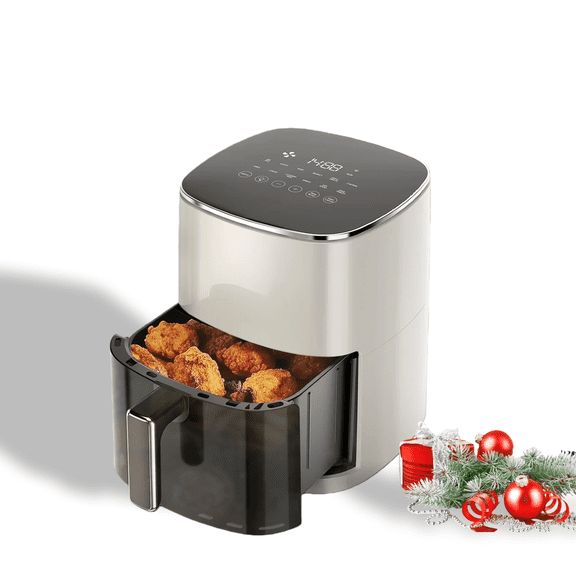 Blazezo 6QT Large Air Fryer with Clear Window, 12-in-1 Digital Air Fryer Oven for Roasting, Baking, Dehydrating, 400F, Dishwasher Safe, Nonstick, Family Size for 2-5