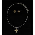 thumbnail image 1 of Blazin Roxx 29910 Beaded Cross Jewellery Set, Silver & Gold, 1 of 1