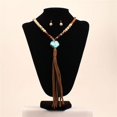 thumbnail image 1 of Blazin Roxx 29942 Stone Beads Fringe Jewellery Set, Turquoise, 1 of 1