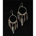 thumbnail image 1 of Blazin' Roxx Ladies Feather Drop Multi Tone Hoop Earrings 30754, 1 of 1