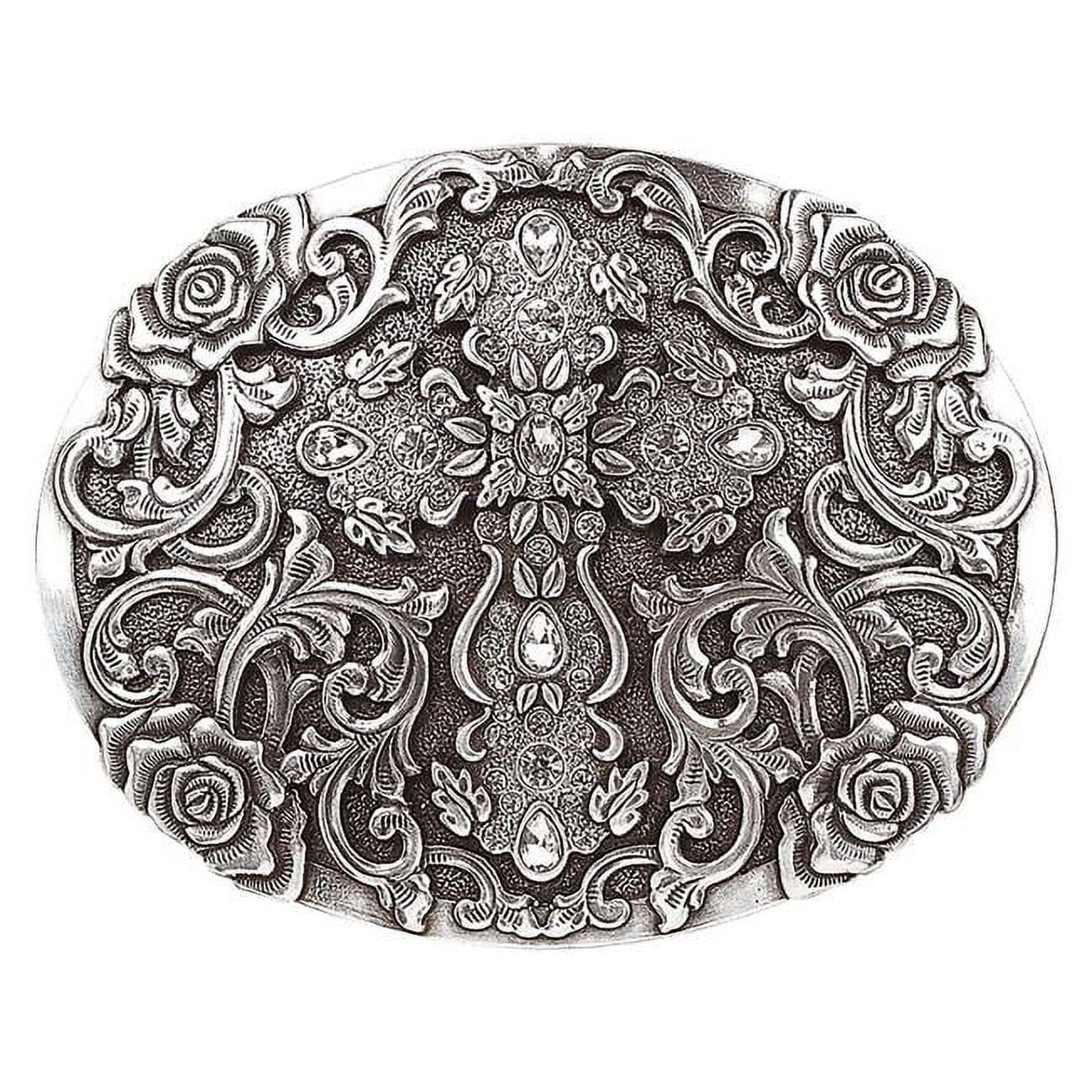 Nocona Ladies Lydia Western Cross Silver Belt Buckle 37108  display picture 2