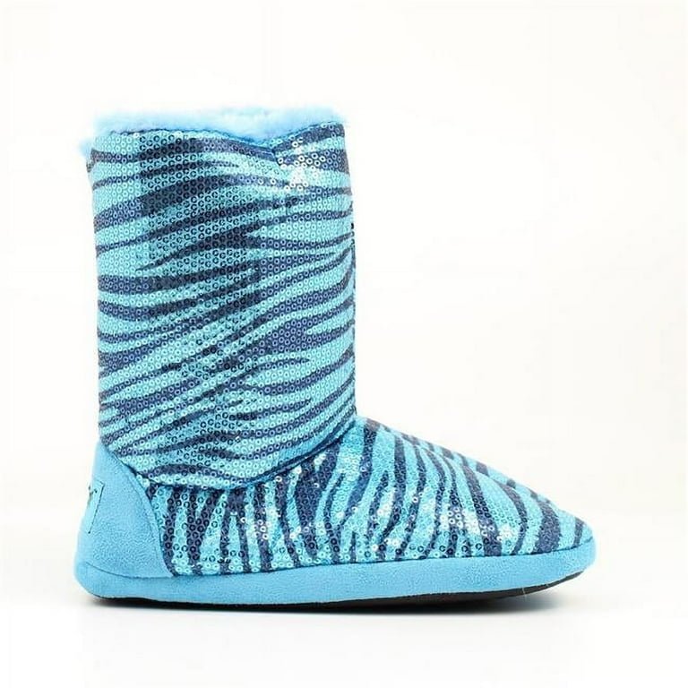 Blazin Roxx 5711633-XL Ladies Sequin Zebra Boot Slipper,