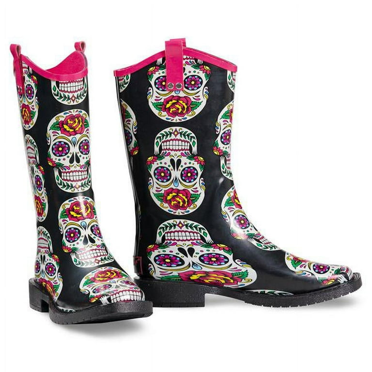 Blazin roxx sugar sales skull rain boots