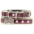 thumbnail image 1 of Blazin Roxx 9300416-S Bling Gaitor Print Dog Collar, Purple - Small, 1 of 1