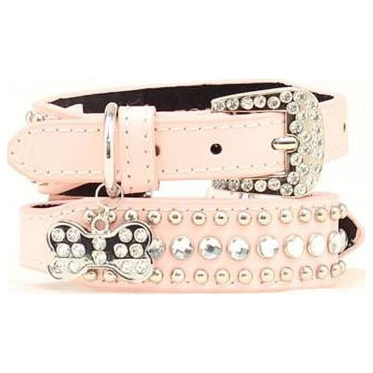 Blazin Roxx 9300824 M Bling Tapered Dog Collar Black Medium Walmart