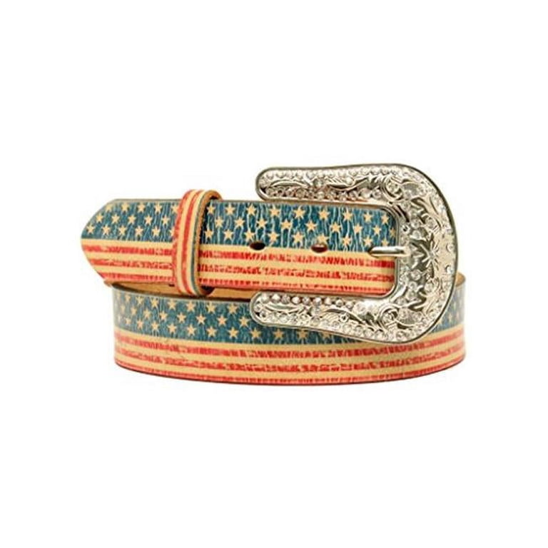 Blazin Roxx N3521897-L Western Womens American Flag Belt,  display picture 1