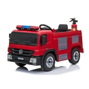 Blazin Wheels 12V Battery Operated Fire Truck Ride-On Toy for Kids
