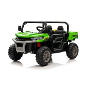 Blazin Wheels 12V Battery Operated Green Utility Truck with Remote Control