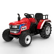 Blazin Wheels 12V Tractor Ride-On with USB & MP3 for Kids, Powered Toy Vehicle