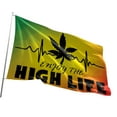 thumbnail image 1 of Blazing Buddies Enjoy The High Life Flag - Durable and Weather Resistant Beach Flags, Vibrant Color Funny Banner, 3x5 Indoor And Outdoor Flag, Yard Lawn Outdoor Decor, 1 of 1