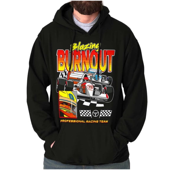 Blazing Burnout Speed Racing Team Hoodie Hooded Sweatshirt Men Brisco Brands S