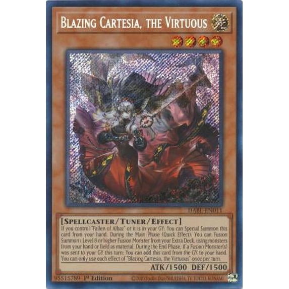 Blazing Cartesia, the Virtuous - DABL-EN011 - Secret Rare 1st Edition - Yu-Gi-Oh