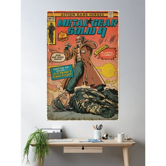 Blazing Combat! Comic Book Cover Fan Art Poster Wall Art, Modern Wall Decor For Living Room Bedroom, 12x18 UNFRAMED