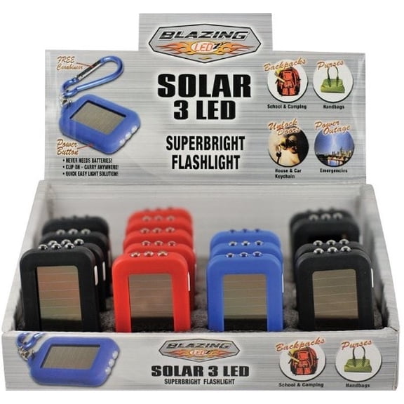 3 LED Keychain Flashlight, Assorted Colors