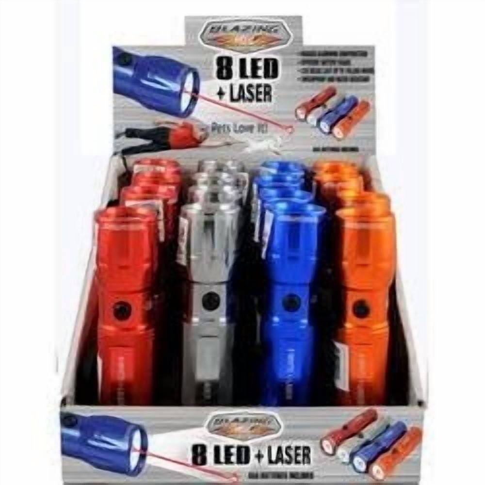 FLASHLIGHT 8 LED   LASER