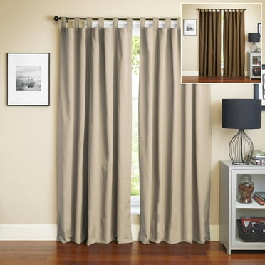 Blazing Needles 108-inch by 52-inch Two-Tone Twill Reversible Drapery Panels (Set of 2)