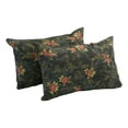 thumbnail image 1 of Blazing Needles 12 x 20 in. Rectangular Indoor Throw Pillows, Midnight Rosebud - Set of 2, 1 of 1