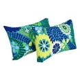 thumbnail image 1 of Blazing Needles  12 x 20 in. Rectangular Spun Poly Throw Pillows, Luxury Azure - Set of 2, 1 of 5