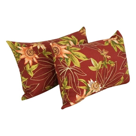Blazing Needles 12 x 20-inch Rectangular Spun Poly Throw Pillows (Set of 2) 9911-S2-REO-16