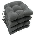 thumbnail image 1 of 16-inch Solid Micro Suede U-shaped Tufted Chair Cushions (Set of 4), 1 of 2