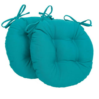Blazing Needles Solid Outdoor Spun Polyester Bench Cushion, 60 Wide, Aqua  Blue 