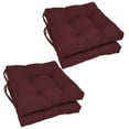 thumbnail image 1 of 16-inch Solid Twill Square Tufted Chair Cushions (Set of 4), 1 of 5