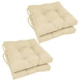 thumbnail image 1 of Blazing Needles 916X16SQ-T-4CH-TW-EG 16 in. Solid Twill Square Tufted Chair Cushions, Natural - Set of 4, 1 of 2
