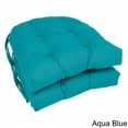 thumbnail image 1 of 16-inch Solid Twill U-shaped Tufted Chair Cushions (Set of 2), 1 of 5
