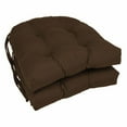thumbnail image 1 of 16-inch Solid Twill U-shaped Tufted Chair Cushions (Set of 2), 1 of 5