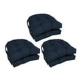 thumbnail image 1 of Blazing Needles 916X16US-T-6CH-TW-NV 16 in. Solid Twill U-Shaped Tufted Chair Cushions, Navy - Set of 6, 1 of 5
