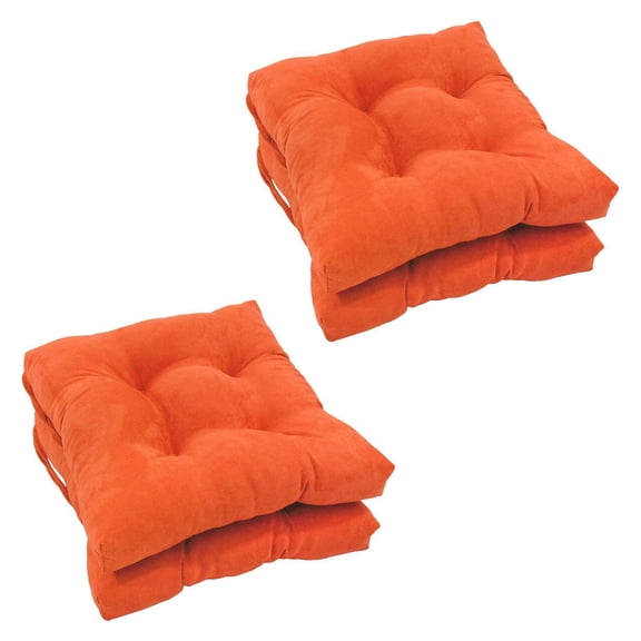 Blazing Needles 16 in. Square Micro Suede Dining Chair Cushions - Set of 4