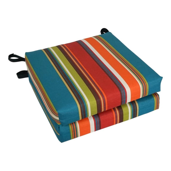 Blazing Needles 16-inch Outdoor Cushion, Westport Teal (2pc)