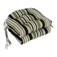 thumbnail image 1 of Blazing Needles 16-inch Spun Polyester Patterned Outdoor U-shaped Tufted Chair Cushion, 1 of 2