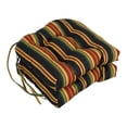 thumbnail image 1 of Blazing Needles 16-inch Outdoor Rounded Back Chair Cushion, 16" x 16", Lyndhurst Raven 2 Count, 1 of 2