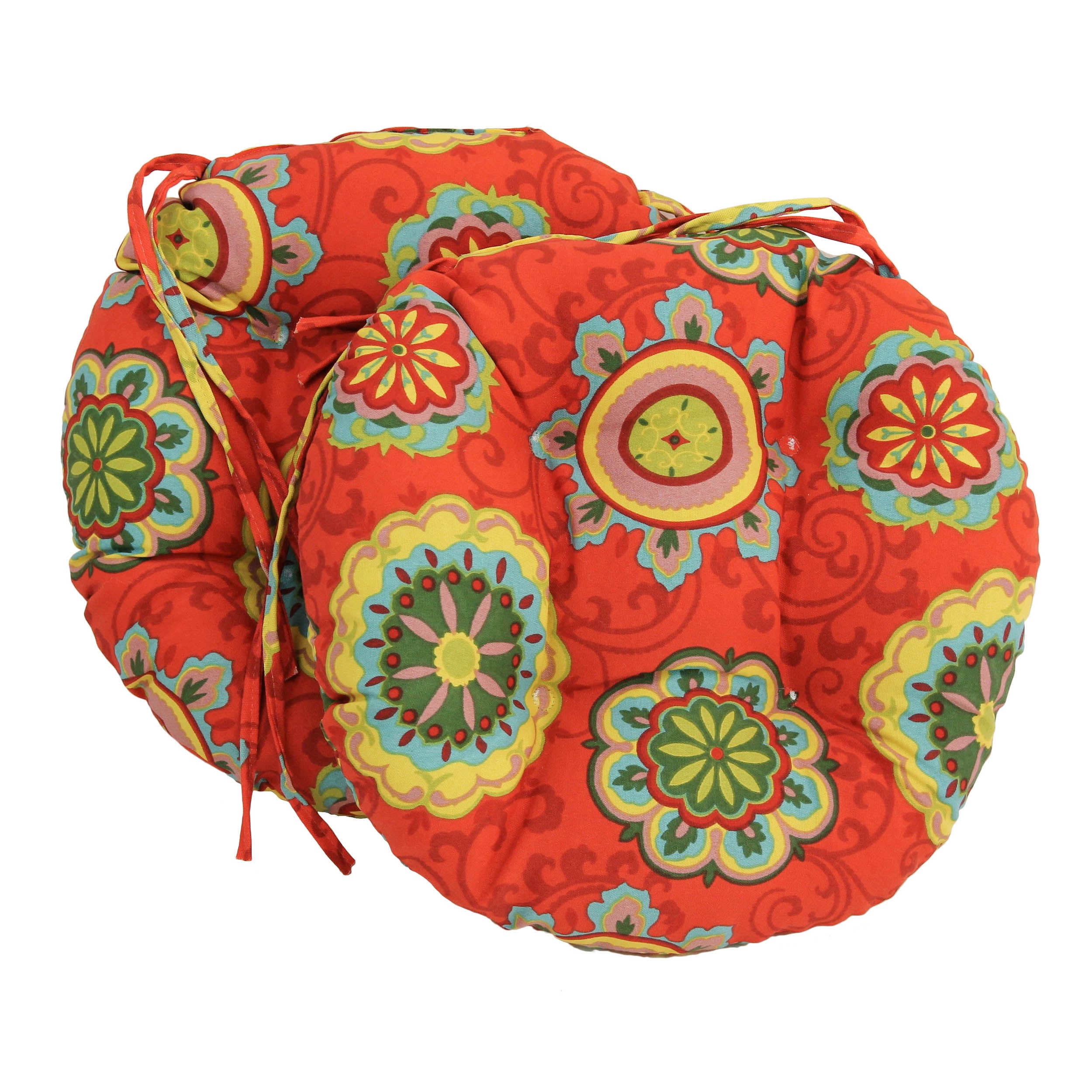 Blazing Needles 16-inch Outdoor Spun Polyester Tufted Chair Cushion (Set of 2)