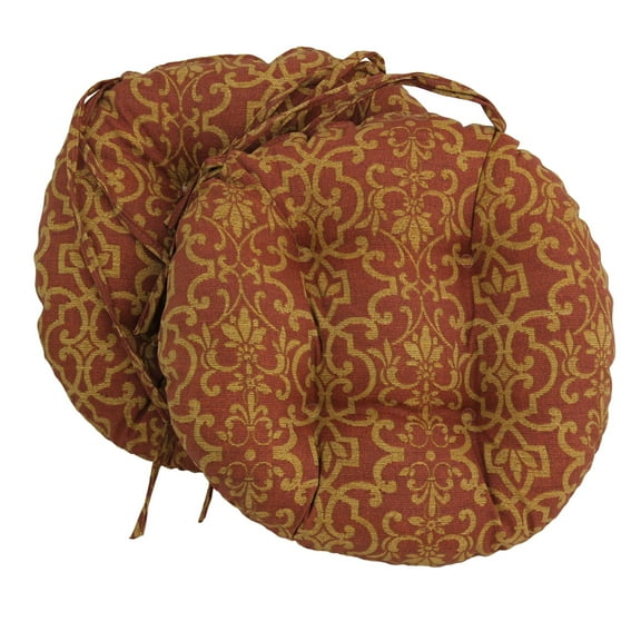 Blazing Needles 16-inch Outdoor Spun Polyester Tufted Chair Cushion (Set of 2)