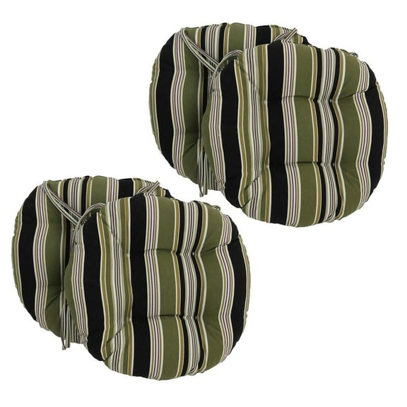 Blazing Needles 16-inch Outdoor Spun Polyester Tufted Chair Cushion (Set of 4)